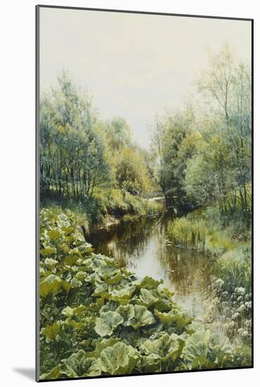 Summerday at the Stream-Peder Mork Monsted-Mounted Giclee Print