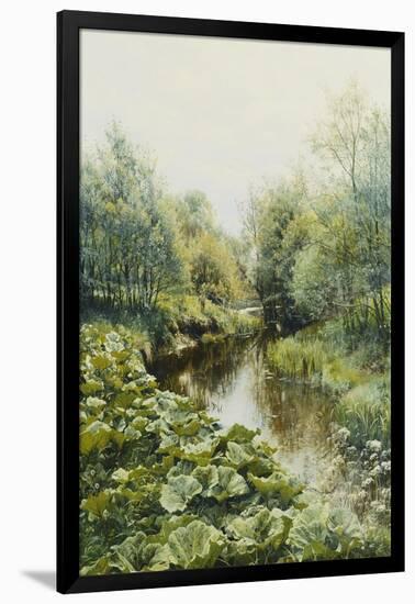 Summerday at the Stream-Peder Mork Monsted-Framed Giclee Print