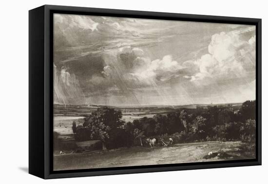 Summerland, Engraved by David Lucas (1802-81) (Mezzotint)-John Constable-Framed Stretched Canvas
