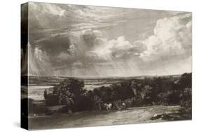 Summerland, Engraved by David Lucas (1802-81) (Mezzotint)-John Constable-Stretched Canvas