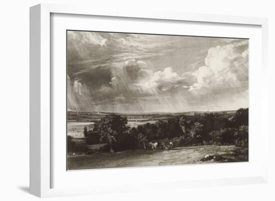 Summerland, Engraved by David Lucas (1802-81) (Mezzotint)-John Constable-Framed Giclee Print