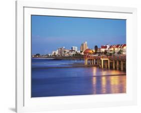 Summerstrand Beachfront at Dusk, Port Elizabeth, Eastern Cape, South Africa-Ian Trower-Framed Photographic Print