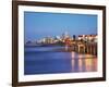 Summerstrand Beachfront at Dusk, Port Elizabeth, Eastern Cape, South Africa-Ian Trower-Framed Photographic Print