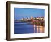 Summerstrand Beachfront at Dusk, Port Elizabeth, Eastern Cape, South Africa-Ian Trower-Framed Photographic Print