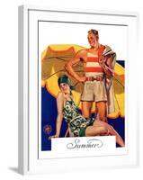 "Summertime, 1927,"August 27, 1927-Joseph Christian Leyendecker-Framed Giclee Print