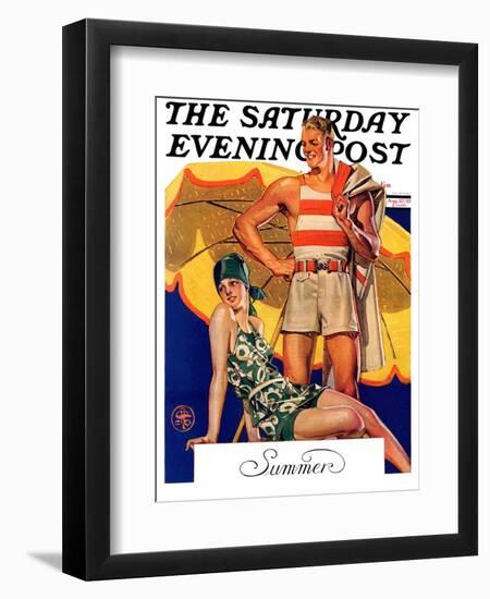 "Summertime, 1927," Saturday Evening Post Cover, August 27, 1927-Joseph Christian Leyendecker-Framed Giclee Print