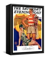 "Summertime, 1927," Saturday Evening Post Cover, August 27, 1927-Joseph Christian Leyendecker-Framed Stretched Canvas