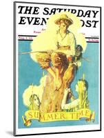 "Summertime, 1933" Saturday Evening Post Cover, August 5,1933-Norman Rockwell-Mounted Giclee Print