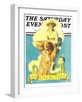 "Summertime, 1933" Saturday Evening Post Cover, August 5,1933-Norman Rockwell-Framed Giclee Print