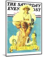 "Summertime, 1933" Saturday Evening Post Cover, August 5,1933-Norman Rockwell-Mounted Giclee Print