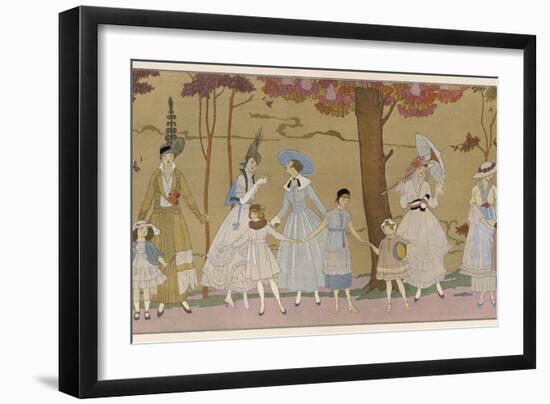 Summertime Fashions for Women and Girls by Paquin Doucet-Georges Barbier-Framed Photographic Print