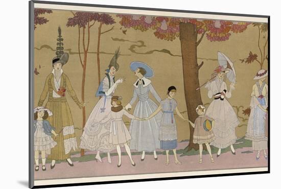 Summertime Fashions for Women and Girls by Paquin Doucet-Georges Barbier-Mounted Photographic Print