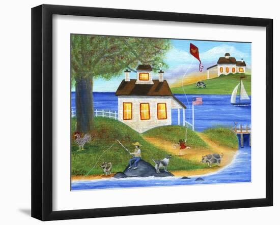 Summertime Fishing-Cheryl Bartley-Framed Giclee Print