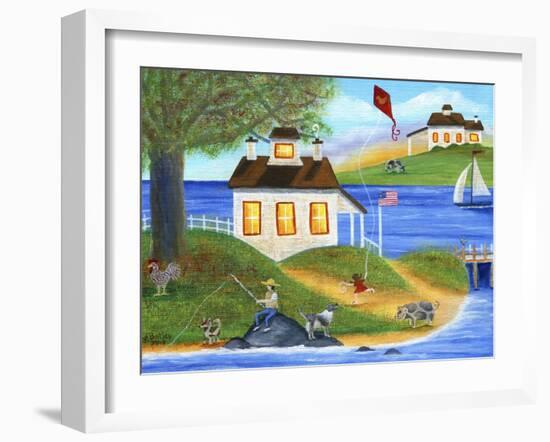 Summertime Fishing-Cheryl Bartley-Framed Giclee Print