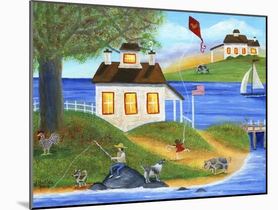 Summertime Fishing-Cheryl Bartley-Mounted Giclee Print