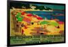 Summertime French Riviera Vintage Poster - Europe-Lantern Press-Framed Art Print