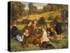 Summertime, Gloucestershire, Exh.1860-James Archer-Stretched Canvas