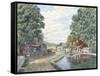 Summertime: Morris Canal-Stanton Manolakas-Framed Stretched Canvas