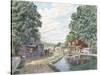 Summertime: Morris Canal-Stanton Manolakas-Stretched Canvas