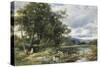 Summertime on the Brathay-David Bates-Stretched Canvas