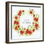 Summertime Poppies Wreath-Irina Trzaskos Studios-Framed Premium Giclee Print