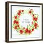 Summertime Poppies Wreath-Irina Trzaskos Studios-Framed Giclee Print