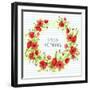 Summertime Poppies Wreath-Irina Trzaskos Studios-Framed Giclee Print