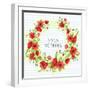 Summertime Poppies Wreath-Irina Trzaskos Studios-Framed Giclee Print