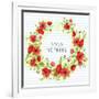 Summertime Poppies Wreath-Irina Trzaskos Studios-Framed Giclee Print