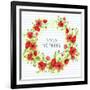 Summertime Poppies Wreath-Irina Trzaskos Studios-Framed Giclee Print