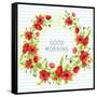 Summertime Poppies Wreath-Irina Trzaskos Studios-Framed Stretched Canvas