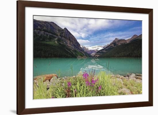 Summertime Scenic View  at Lake Louise, Alberta, Canada-George Oze-Framed Photographic Print