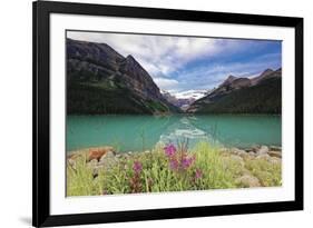 Summertime Scenic View  at Lake Louise, Alberta, Canada-George Oze-Framed Photographic Print