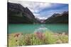 Summertime Scenic View  at Lake Louise, Alberta, Canada-George Oze-Stretched Canvas