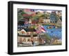 Summertime Spirit Village Cheryl Bartley-Cheryl Bartley-Framed Giclee Print