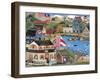 Summertime Spirit Village-Cheryl Bartley-Framed Giclee Print