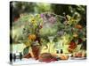 Summery Floral Decoration with Vine Tomatoes-Roland Krieg-Stretched Canvas