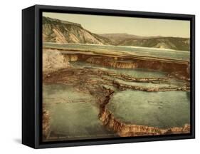 Summit Basin, Mammoth Hot Spring, Yellowstone National Park, c.1898-American Photographer-Framed Stretched Canvas