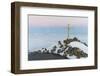 Summit Cross in the Pico De La Nieve, Full Moon, Island La Palma, Canary Islands, Spain-Rainer Mirau-Framed Photographic Print