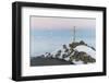 Summit Cross in the Pico De La Nieve, Full Moon, Island La Palma, Canary Islands, Spain-Rainer Mirau-Framed Photographic Print