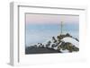 Summit Cross in the Pico De La Nieve, Full Moon, Island La Palma, Canary Islands, Spain-Rainer Mirau-Framed Photographic Print