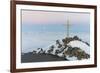 Summit Cross in the Pico De La Nieve, Full Moon, Island La Palma, Canary Islands, Spain-Rainer Mirau-Framed Photographic Print