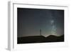 Summit cross of Mount Catria and Milky Way, Marche, Italy, Europe-Lorenzo Mattei-Framed Photographic Print