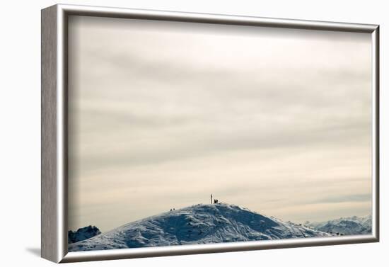 Summit cross, Steinplatte (mountain) near Reit im Winkl, Chiemgau-Christine Meder stage-art.de-Framed Photographic Print