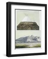 Summit of Cotopaxi, and the Eruption of Cotopaxi, 1803, Published 1820s-30s-Friedrich Alexander Baron Von Humboldt-Framed Giclee Print