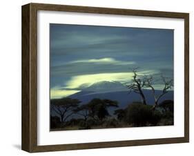 Summit of Mount Kilimanjaro, Amboseli National Park, Kenya-Paul Souders-Framed Photographic Print