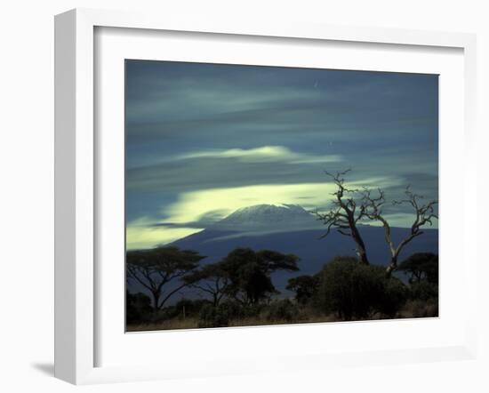 Summit of Mount Kilimanjaro, Amboseli National Park, Kenya-Paul Souders-Framed Photographic Print
