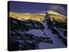 Summit of Mt. Everest During Sunset Seen from the North Side, Tibet-Michael Brown-Stretched Canvas