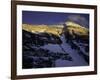 Summit of Mt. Everest During Sunset Seen from the North Side, Tibet-Michael Brown-Framed Photographic Print