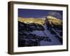 Summit of Mt. Everest During Sunset Seen from the North Side, Tibet-Michael Brown-Framed Photographic Print